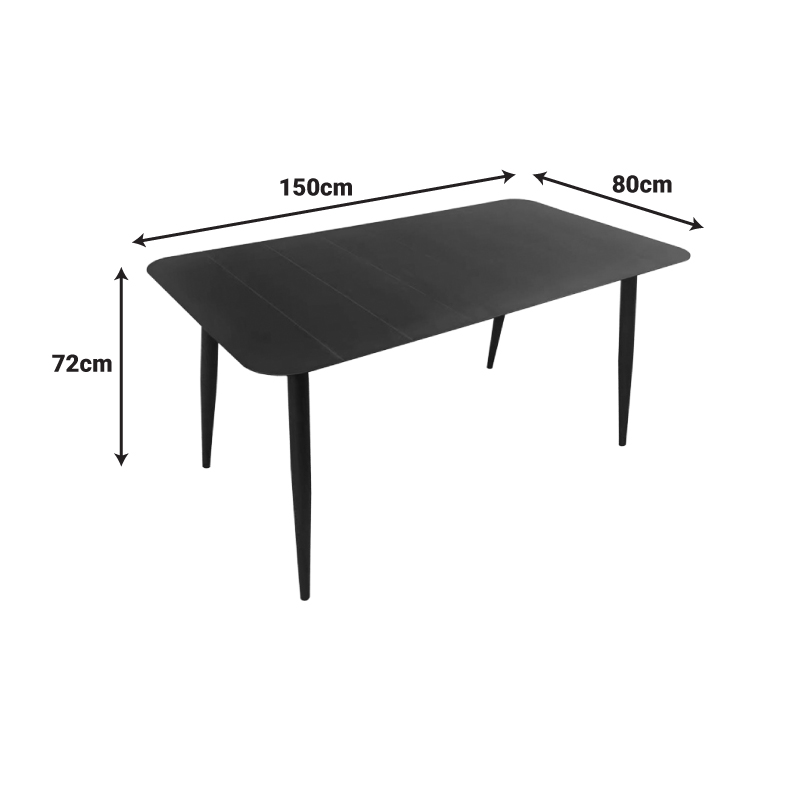 Τραπεζαρία Heven Vista pakoworld σετ 5τεμ μαύρο αλουμίνιο 150x80x72εκ Τραπεζαρία Heven Vista pakoworld σετ 5τεμ μαύρο αλουμίνιο 150x80x72εκ