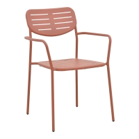 Τραπεζαρία Moraja Deraby pakoworld σετ 5τεμ terracotta μέταλλο 140x80x72εκ Τραπεζαρία Moraja Deraby pakoworld σετ 5τεμ terracotta μέταλλο 140x80x72εκ