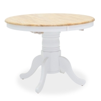 Τραπεζαρία Dallan Lars pakoworld 5τεμ λευκό rubberwood Φ100(+38)x100x75εκ Τραπεζαρία Dallan Lars pakoworld 5τεμ λευκό rubberwood Φ100(+38)x100x75εκ