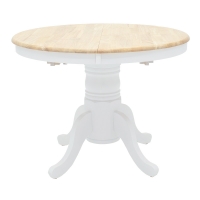 Τραπεζαρία Dallan Lars pakoworld 5τεμ λευκό rubberwood Φ100(+38)x100x75εκ Τραπεζαρία Dallan Lars pakoworld 5τεμ λευκό rubberwood Φ100(+38)x100x75εκ
