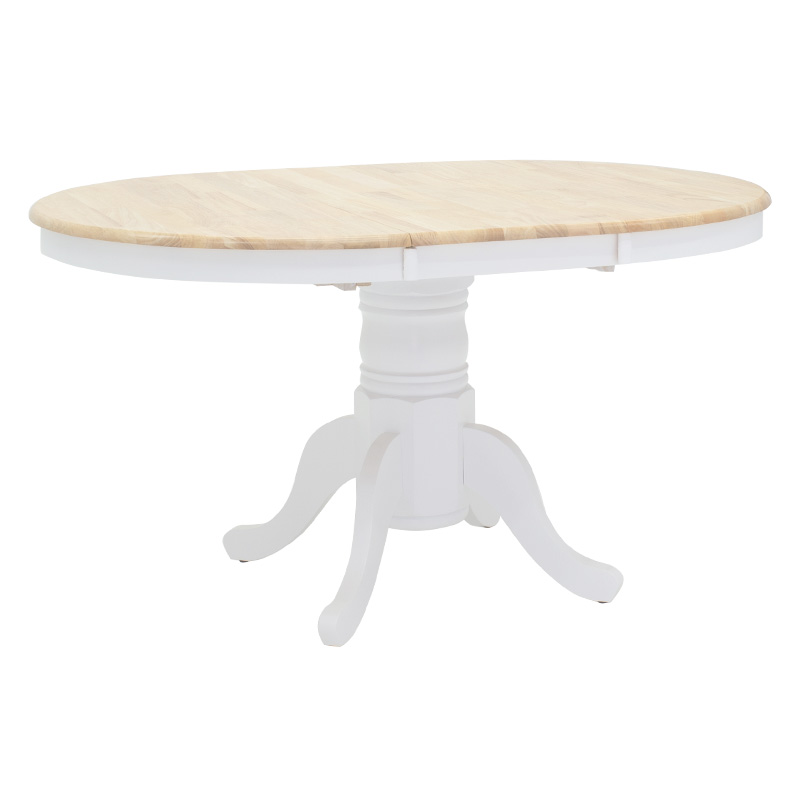 Τραπεζαρία Dallan Lars pakoworld 5τεμ λευκό rubberwood Φ100(+38)x100x75εκ Τραπεζαρία Dallan Lars pakoworld 5τεμ λευκό rubberwood Φ100(+38)x100x75εκ