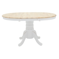 Τραπεζαρία Dallan Lars pakoworld 5τεμ λευκό rubberwood Φ100(+38)x100x75εκ Τραπεζαρία Dallan Lars pakoworld 5τεμ λευκό rubberwood Φ100(+38)x100x75εκ
