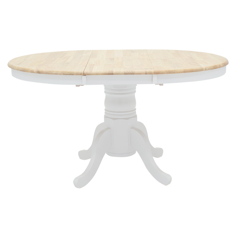 Τραπεζαρία Dallan Lars pakoworld 5τεμ λευκό rubberwood Φ100(+38)x100x75εκ Τραπεζαρία Dallan Lars pakoworld 5τεμ λευκό rubberwood Φ100(+38)x100x75εκ