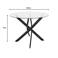 Τραπεζαρία με Καρέκλες Parker λευκό και Τραπέζι Antoro γυαλί με βάση χρωμίου Φ80x75εκ Σετ 5τεμ Τραπεζαρία με Καρέκλες Parker λευκό και Τραπέζι Antoro γυαλί με βάση χρωμίου Φ80x75εκ Σετ 5τεμ