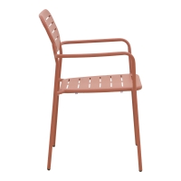 Πολυθρόνα Deraby pakoworld στοιβαζόμενη terracotta μέταλλο 56x45.5x83εκ Πολυθρόνα Deraby pakoworld στοιβαζόμενη terracotta μέταλλο 56x45.5x83εκ