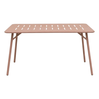 Τραπέζι Moraja pakoworld terracotta μέταλλο 140x80x72εκ