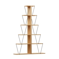 Βιβλιοθήκη mini Tars pakoworld sonoma-μαύρο 100x22x150εκ