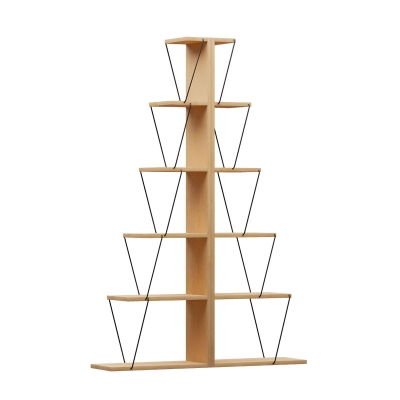 Βιβλιοθήκη mini Tars pakoworld sonoma-μαύρο 100x22x150εκ