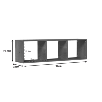 Ραφιέρα τοίχου Mikoro pakoworld σε φυσική απόχρωση 90x22x25.6εκ Ραφιέρα τοίχου Mikoro pakoworld σε φυσική απόχρωση 90x22x25.6εκ