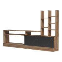 Σύνθετο σαλονιού Seruno pakoworld oak - μαύρο μαρμάρου 170x25x100εκ Σύνθετο σαλονιού Seruno pakoworld oak - μαύρο μαρμάρου 170x25x100εκ