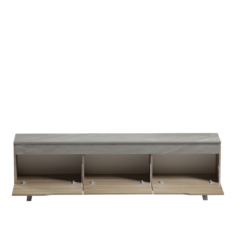 Έπιπλο τηλεόρασης Kasandra pakoworld μπεζ μαρμάρου-sonoma 180x35x48.5εκ Έπιπλο τηλεόρασης Kasandra pakoworld μπεζ μαρμάρου-sonoma 180x35x48.5εκ