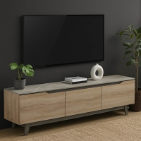 Έπιπλο τηλεόρασης Kasandra pakoworld μπεζ μαρμάρου-sonoma 180x35x48.5εκ Έπιπλο τηλεόρασης Kasandra pakoworld μπεζ μαρμάρου-sonoma 180x35x48.5εκ
