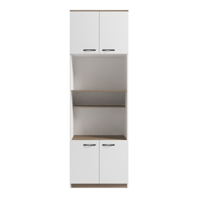 Ντουλάπα κουζίνας Rowan pakoworld σε λευκή-sonoma απόχρωση 60x42x182εκ Ντουλάπα κουζίνας Rowan pakoworld σε λευκή-sonoma απόχρωση 60x42x182εκ