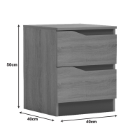 Κομοδίνο Verena pakoworld sonoma-ανθρακί 40x40x50εκ Κομοδίνο Verena pakoworld sonoma-ανθρακί 40x40x50εκ