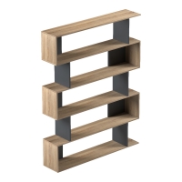 Βιβλιοθήκη Tetri pakoworld sonoma-ανθρακί 121.8x25.4x158.8εκ Βιβλιοθήκη Tetri pakoworld sonoma-ανθρακί 121.8x25.4x158.8εκ