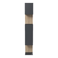 Βιβλιοθήκη Mito pakoworld ανθρακί - sonoma 108.5x25x161εκ