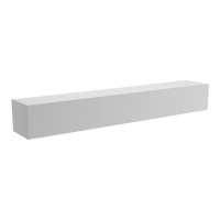 Έπιπλο τηλεόρασης επιτοίχιο με Led Rival pakoworld λευκό 210x35x30εκ