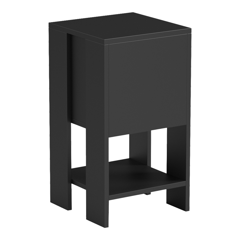 Κομοδίνο Reppo pakoworld μαύρο 30x30x55εκ