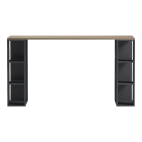 Γραφείο εργασίας Praga pakoworld ανθρακί- sonoma 140x60x75εκ