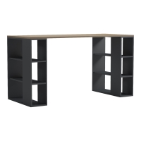 Γραφείο εργασίας Praga pakoworld ανθρακί- sonoma 140x60x75εκ