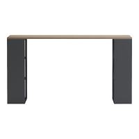 Γραφείο εργασίας Praga pakoworld ανθρακί- sonoma 140x60x75εκ