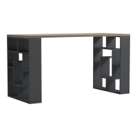 Γραφείο εργασίας Lovet pakoworld ανθρακί-sonoma 140x60x72εκ Γραφείο εργασίας Lovet pakoworld ανθρακί-sonoma 140x60x72εκ