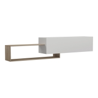Έπιπλο τηλεόρασης επιτοίχιο Olande pakoworld sonoma-λευκό 210x35x48εκ Έπιπλο τηλεόρασης επιτοίχιο Olande pakoworld sonoma-λευκό 210x35x48εκ