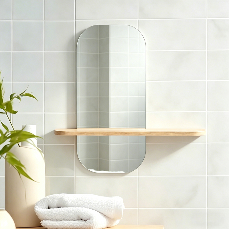 Καθρέπτης Lunaria pakoworld MDF σε φυσική απόχρωση 60x11.5x60εκ Καθρέπτης Lunaria pakoworld MDF σε φυσική απόχρωση 60x11.5x60εκ