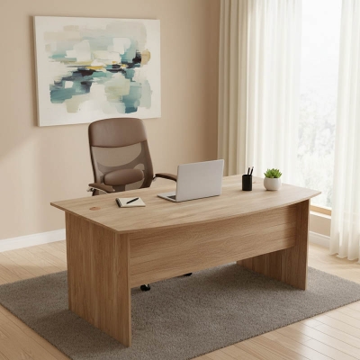 Γραφείο εργασίας Anze pakoworld φυσικό μελαμίνης 180x93.5x75εκ Γραφείο εργασίας Anze pakoworld φυσικό μελαμίνης 180x93.5x75εκ