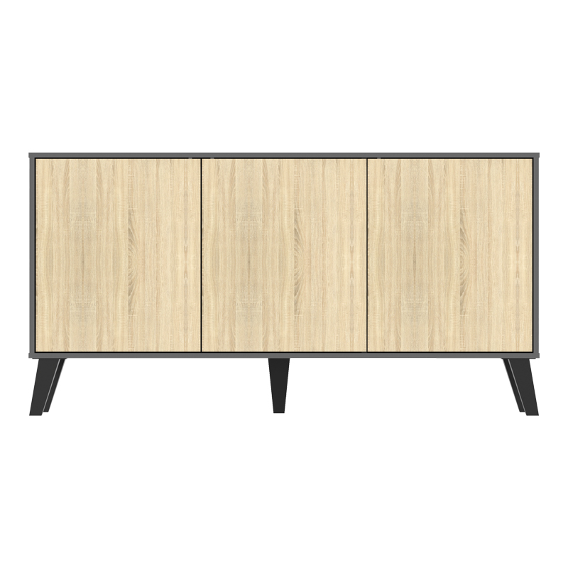 Μπουφές Billie pakoworld ανθρακί-sonoma 149x40x77εκ Μπουφές Billie pakoworld ανθρακί-sonoma 149x40x77εκ
