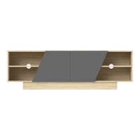 Έπιπλο τηλεόρασης Stevie pakoworld sonoma-ανθρακί 160x40x50εκ