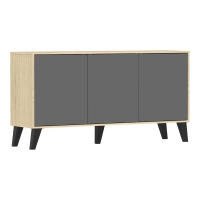 Μπουφές Billie pakoworld sonoma-ανθρακί149x40x77εκ Μπουφές Billie pakoworld sonoma-ανθρακί149x40x77εκ
