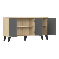 Μπουφές Billie pakoworld sonoma-ανθρακί149x40x77εκ Μπουφές Billie pakoworld sonoma-ανθρακί149x40x77εκ