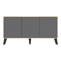Μπουφές Billie pakoworld sonoma-ανθρακί149x40x77εκ Μπουφές Billie pakoworld sonoma-ανθρακί149x40x77εκ