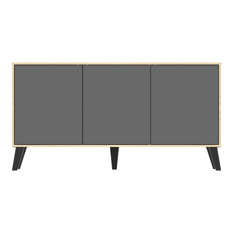 Μπουφές Billie pakoworld sonoma-ανθρακί149x40x77εκ Μπουφές Billie pakoworld sonoma-ανθρακί149x40x77εκ