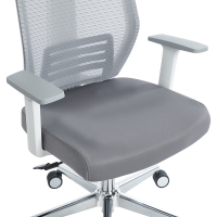 Καρέκλα γραφείου διευθυντή Commend pakoworld λευκό - γκρι Καρέκλα γραφείου διευθυντή Commend pakoworld λευκό - γκρι