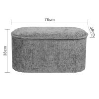 Σκαμπό-μπαούλο Trebia pakoworld γκρι ύφασμα 76x38x38εκ Σκαμπό-μπαούλο Trebia pakoworld γκρι ύφασμα 76x38x38εκ