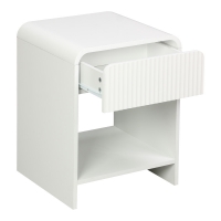 Κομοδίνο Lemperto pakoworld MDF σε λευκή απόχρωση 40x40x53εκ