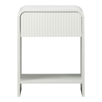 Κομοδίνο Lemperto pakoworld MDF σε λευκή απόχρωση 40x40x53εκ