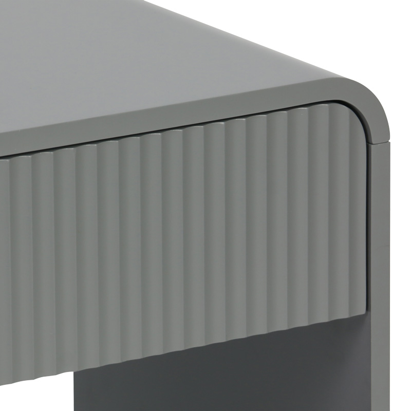 Κομοδίνο Lemperto pakoworld MDF σε γκρι απόχρωση 40x40x53εκ