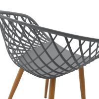 Πολυθρόνα Ezra pakoworld γκρι pp-πόδι φυσικό μέταλλο 63x55x83εκ Πολυθρόνα Ezra pakoworld γκρι pp-πόδι φυσικό μέταλλο 63x55x83εκ