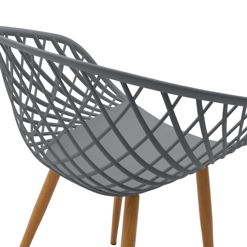 Πολυθρόνα Ezra pakoworld γκρι pp-πόδι φυσικό μέταλλο 63x55x83εκ Πολυθρόνα Ezra pakoworld γκρι pp-πόδι φυσικό μέταλλο 63x55x83εκ