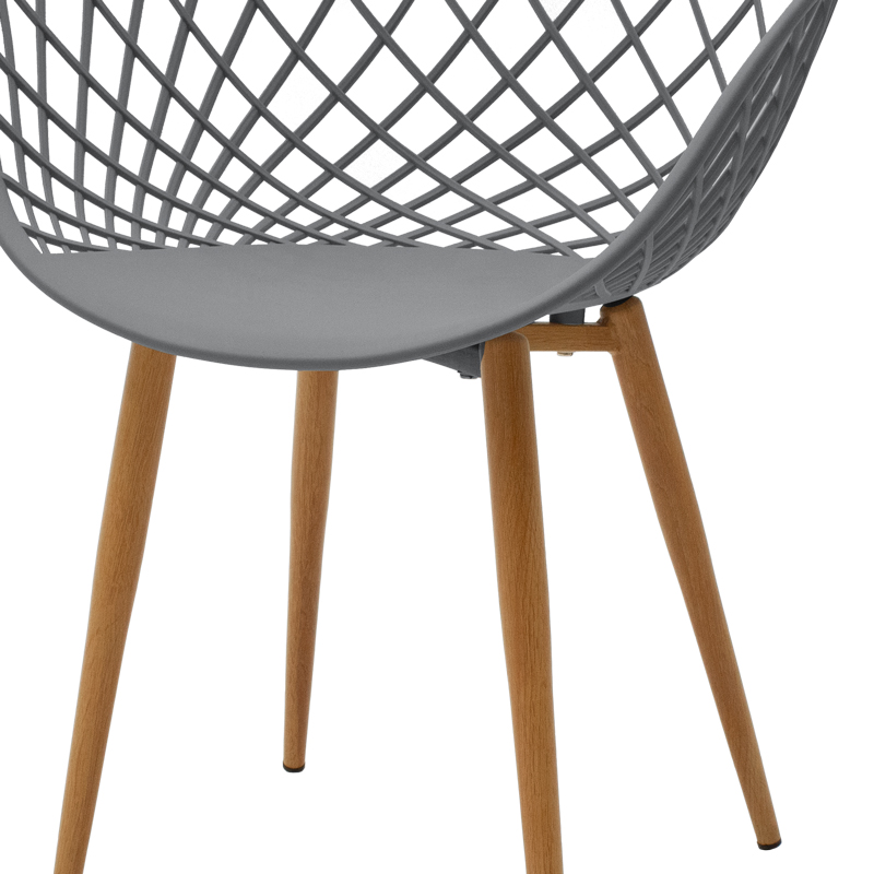 Πολυθρόνα Ezra pakoworld γκρι pp-πόδι φυσικό μέταλλο 63x55x83εκ Πολυθρόνα Ezra pakoworld γκρι pp-πόδι φυσικό μέταλλο 63x55x83εκ