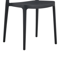 Καρέκλα Amvroan στοιβαζόμενη pakoworld με UV protection ανθρακί pp 51x49x79.5εκ