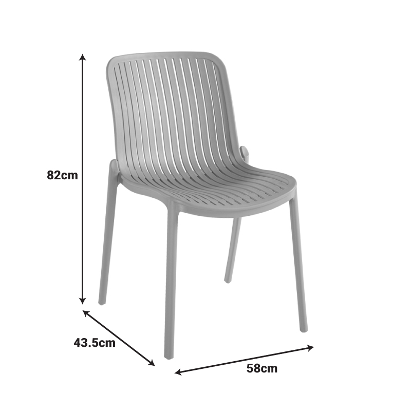 Καρέκλα Teragi στοιβαζόμενη pakoworld pp με UV protection ανθρακί 58x43.5x82εκ Καρέκλα Teragi στοιβαζόμενη pakoworld pp με UV protection ανθρακί 58x43.5x82εκ