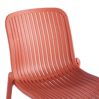 Καρέκλα Teragi στοιβαζόμενη pakoworld pp με UV protection terracotta 58x43.5x82εκ