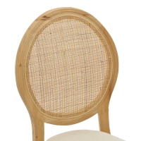 Καρέκλα Canco pakoworld φυσικό rubberwood-φυσικό rattan 50x53x98εκ Καρέκλα Canco pakoworld φυσικό rubberwood-φυσικό rattan 50x53x98εκ