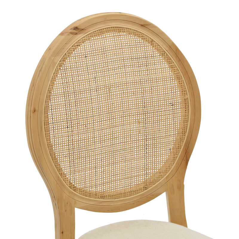Καρέκλα Canco pakoworld φυσικό rubberwood-φυσικό rattan 50x53x98εκ Καρέκλα Canco pakoworld φυσικό rubberwood-φυσικό rattan 50x53x98εκ