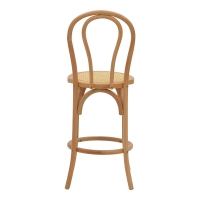 Σκαμπό μπαρ Thonet pakoworld φυσικό ξύλο οξιάς-έδρα φυσικό rattan 41x50x105εκ Σκαμπό μπαρ Thonet pakoworld φυσικό ξύλο οξιάς-έδρα φυσικό rattan 41x50x105εκ