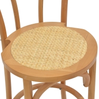Σκαμπό μπαρ Thonet pakoworld φυσικό ξύλο οξιάς-έδρα φυσικό rattan 41x50x105εκ Σκαμπό μπαρ Thonet pakoworld φυσικό ξύλο οξιάς-έδρα φυσικό rattan 41x50x105εκ